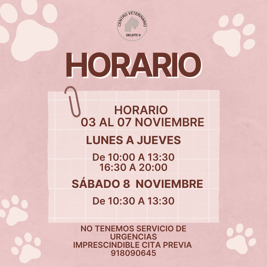 CLINICA VETERINARIA DELEITE II CIEMPOZUELOS — Del propietario