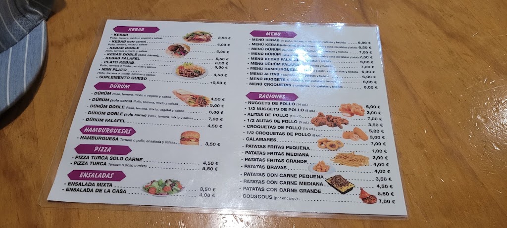 Kebab dina — Carta