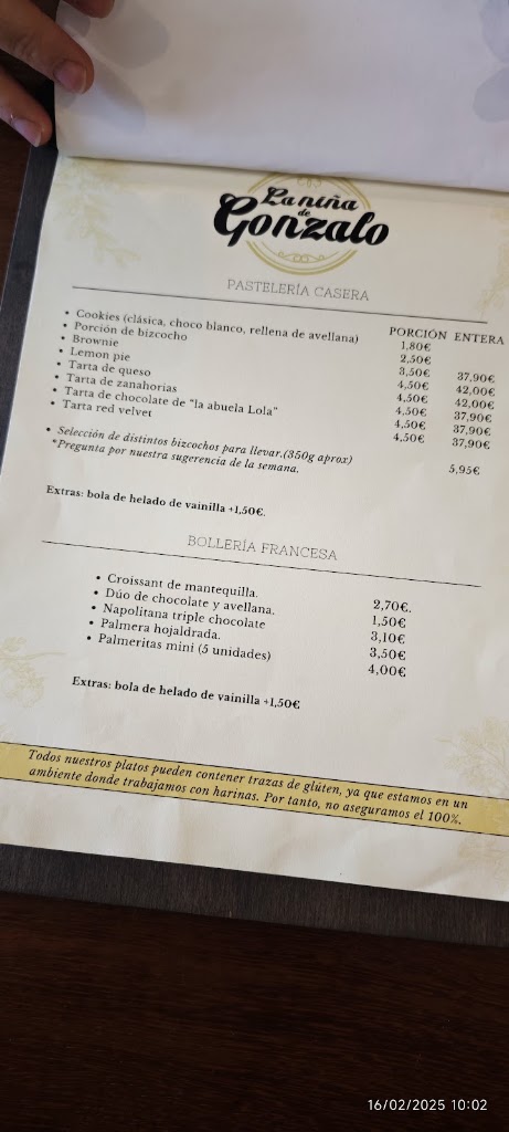La nina de Gonzalo — Carta