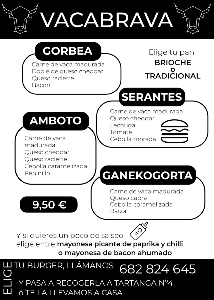 VacaBrava — Carta