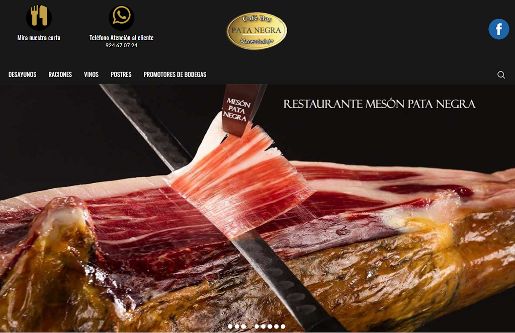 Raciones en Almendralejo Meson Pata Negra — Carta
