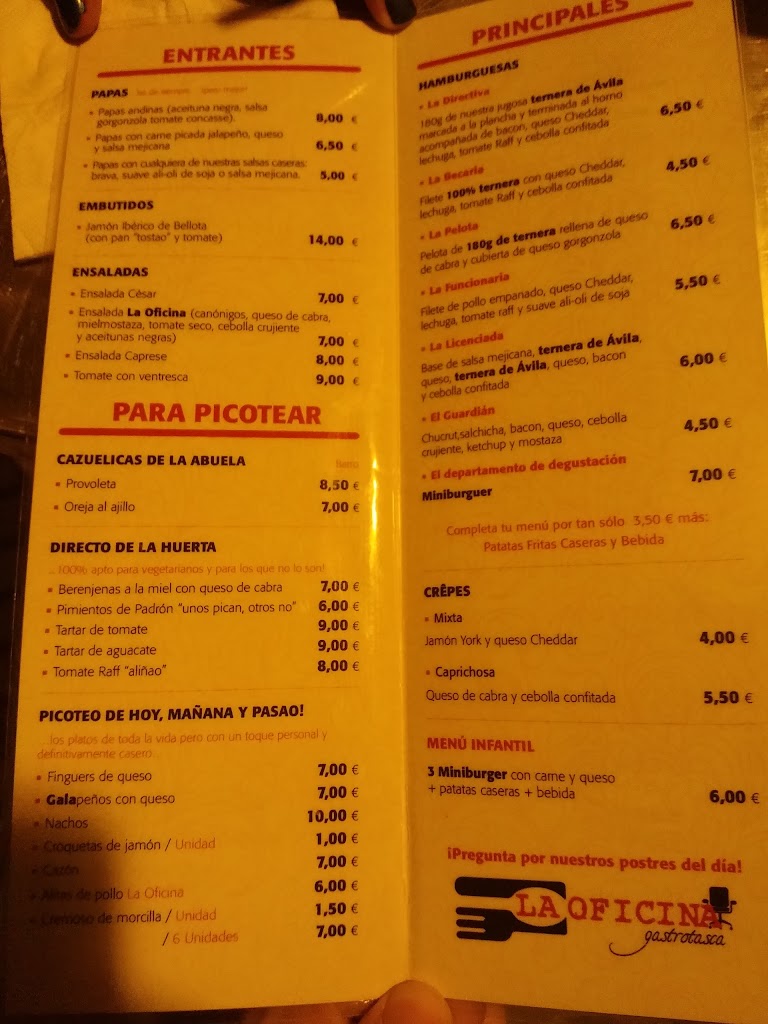 Bar-Restaurante Marisol — Carta