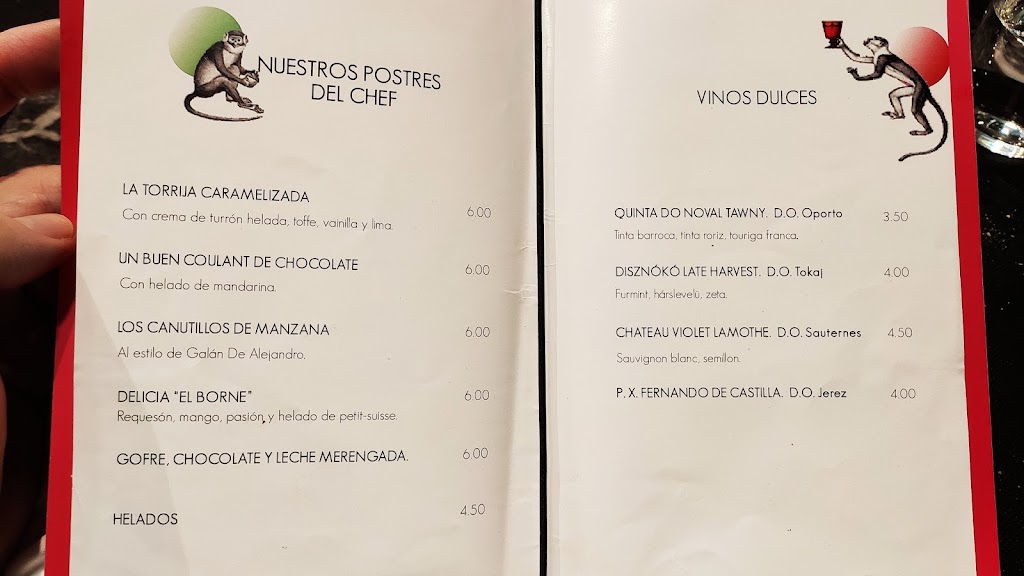 Restaurante El Borne by Galan de Alejandro — Carta