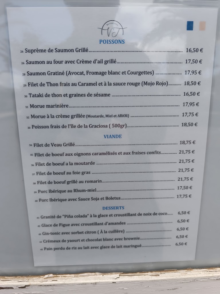 Restaurante Villa Toledo — Carta