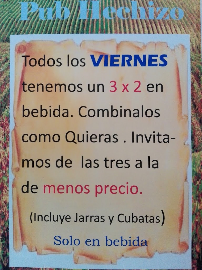 Pub Hechizo — Carta