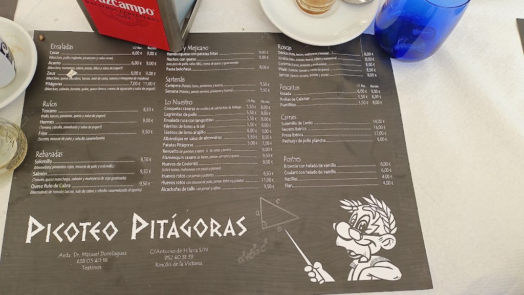 Bar Pitagoras — Carta