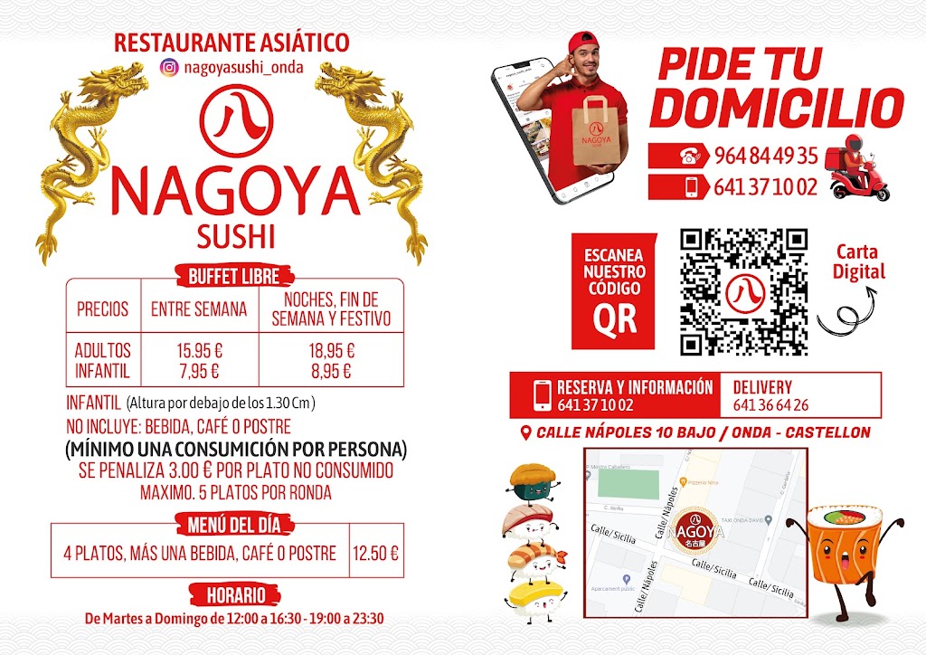 NAGOYA SUSHI — Carta