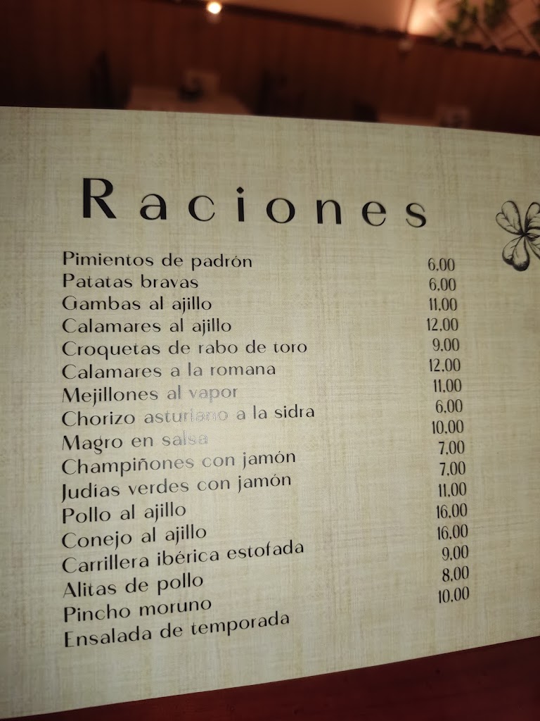 Cafe-Bar La Fortuna — Carta