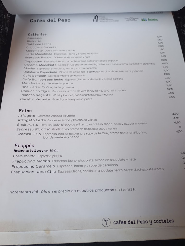 La esquina del Peso — Carta