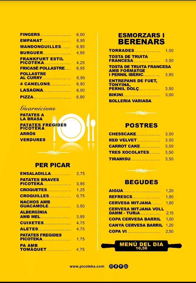 La Picoteka — Carta