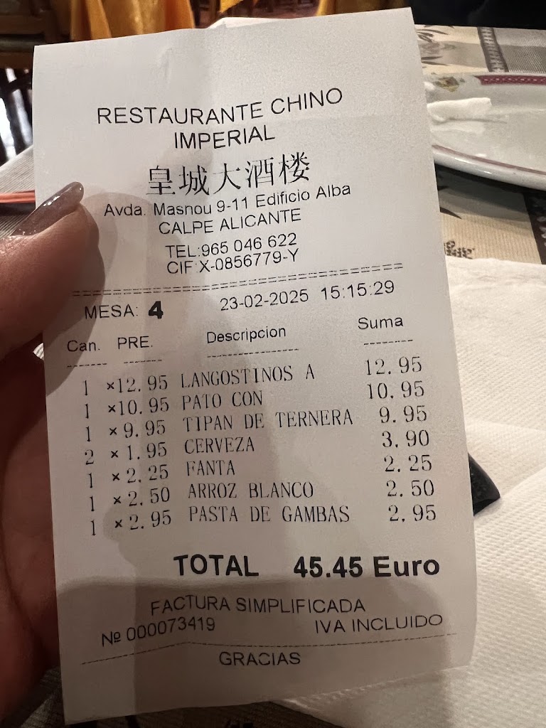 RESTAURANTE CHINO IMPERIAL. — Mas recientes