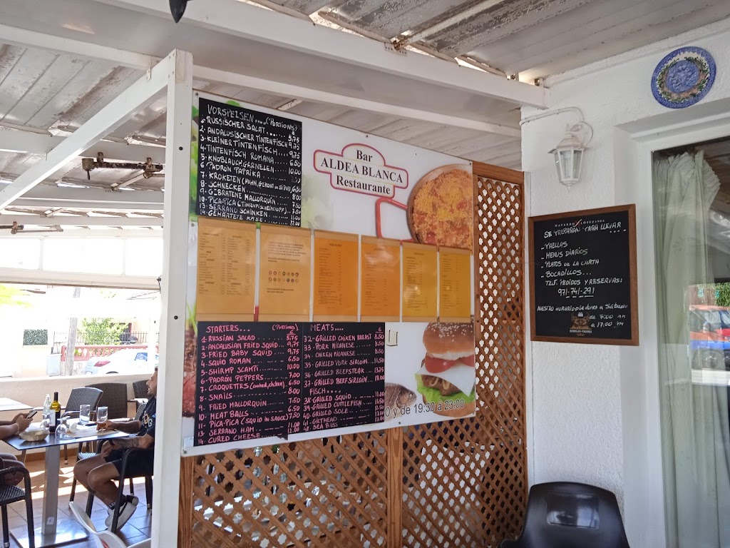 Bar/Cafeteria Aldea Blanca — Carta