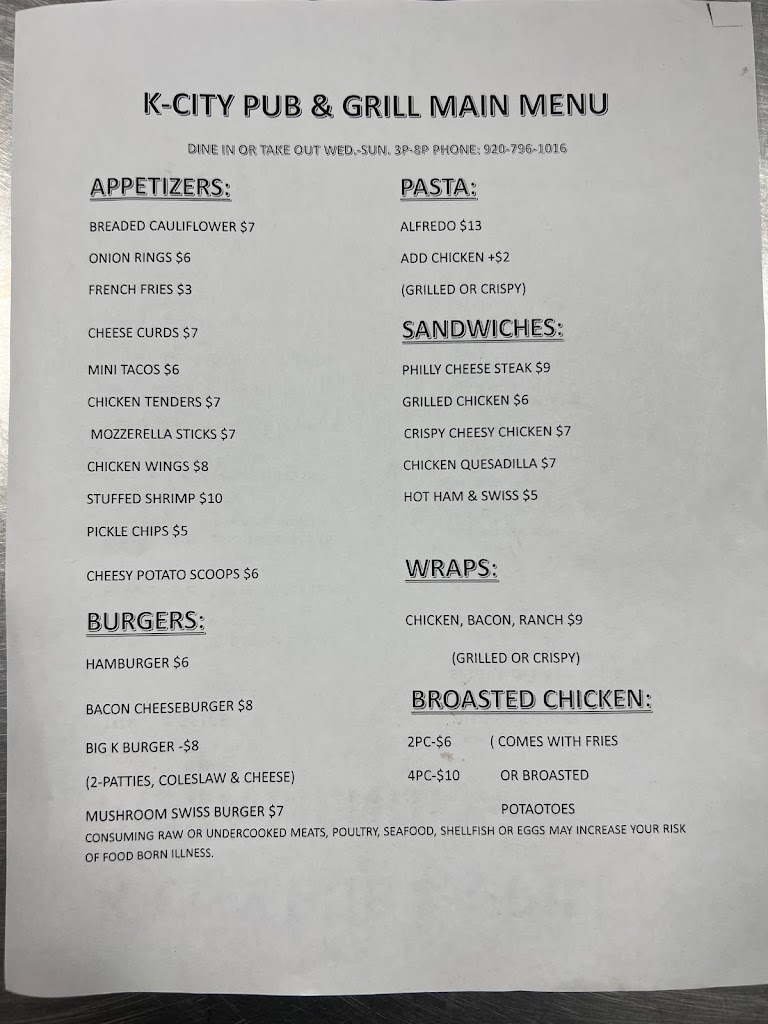  K-City Pub and Grill