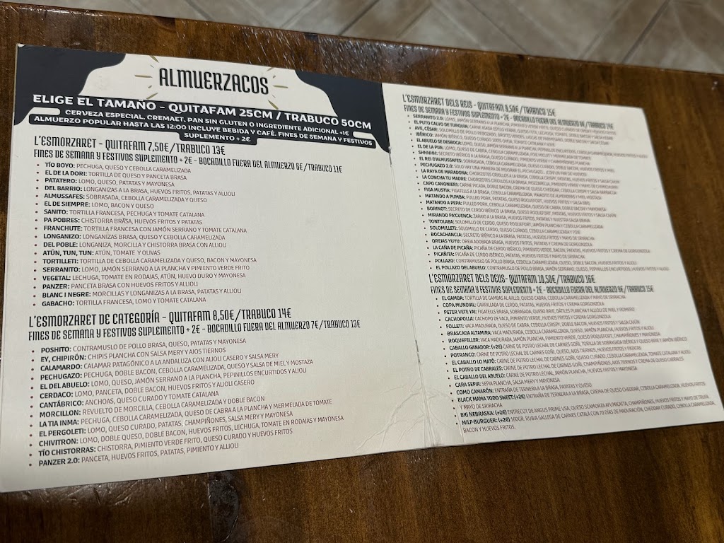 Meson Altamira — Carta
