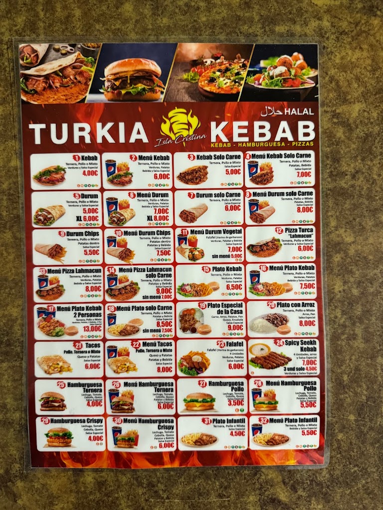 Turkia Kebab — Carta