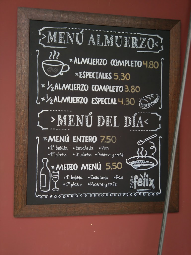 Felix Restaurante — Carta