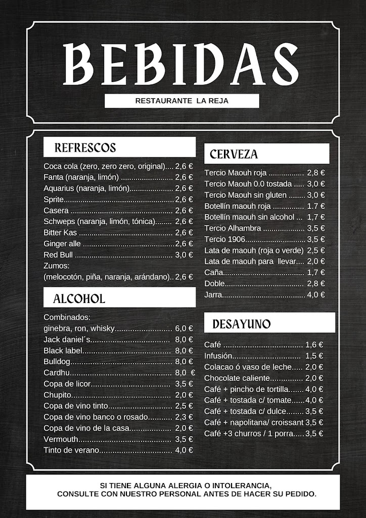 LAS REJAS DE SAN LORENZO SL — Carta