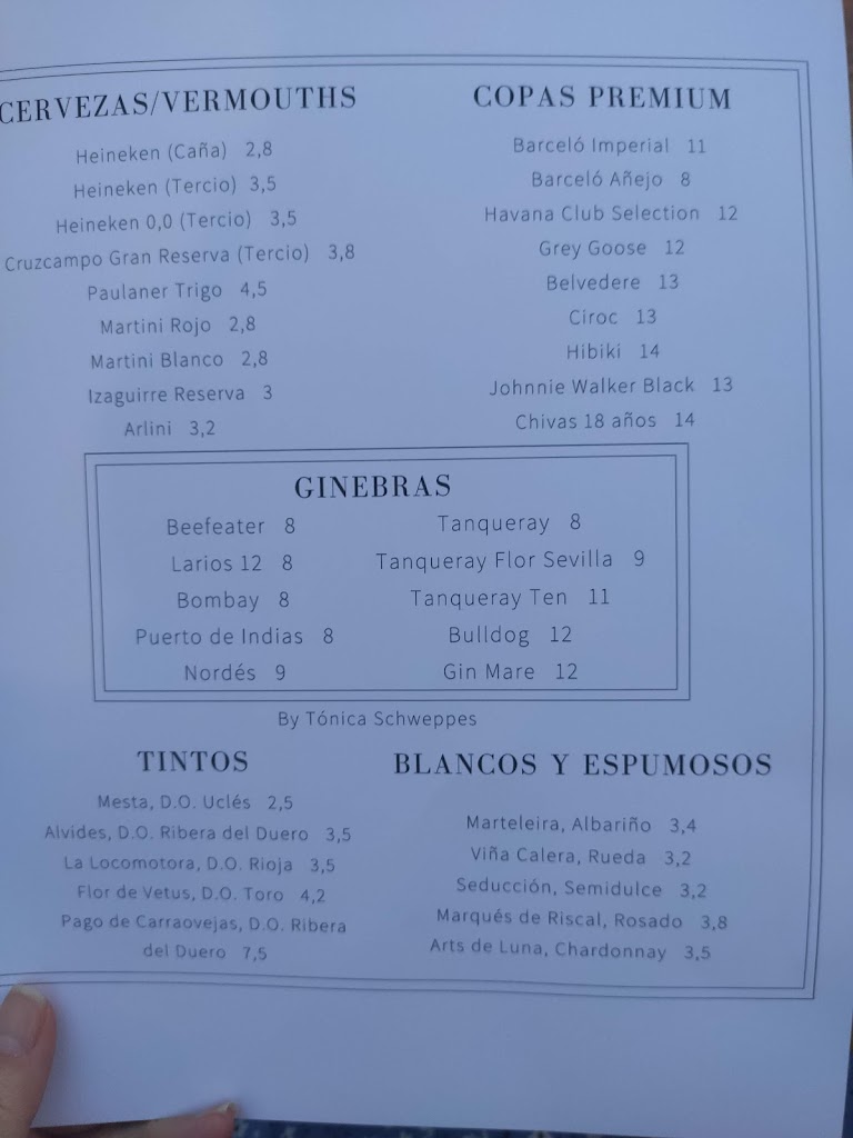 Restaurante Casino - Alcala de Henares — Carta