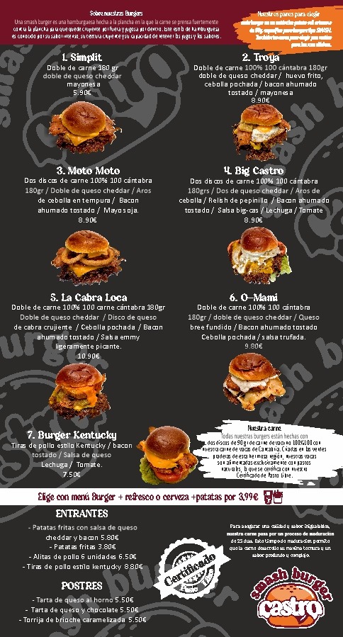 smashcastroburger — Carta
