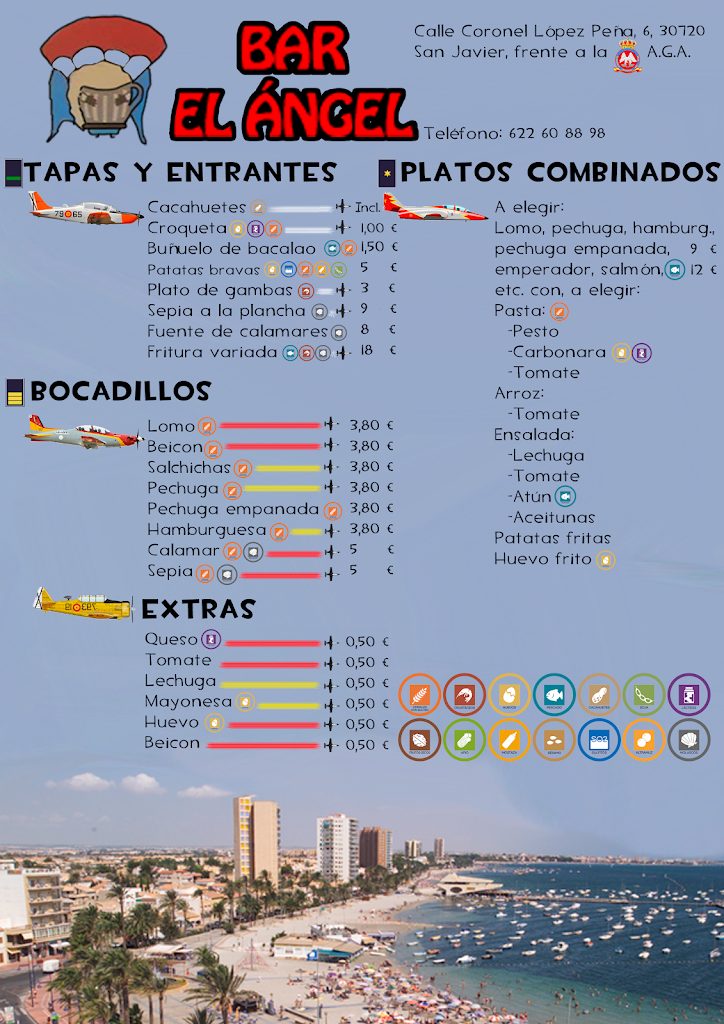 Bar El Angel — Carta