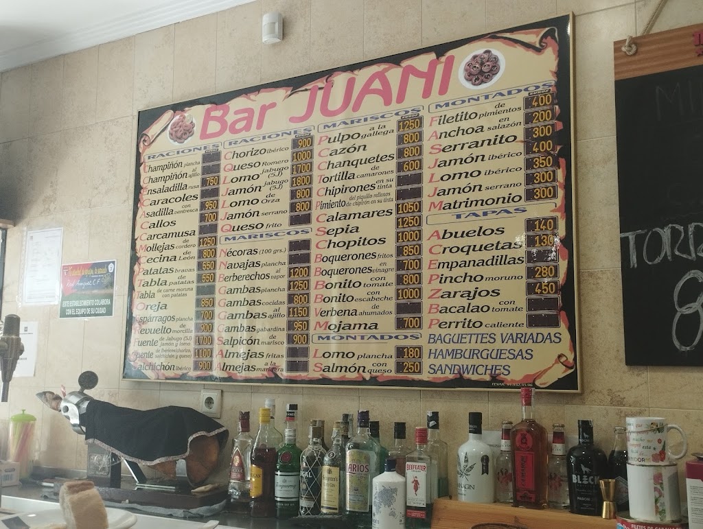Bar Juani — Carta