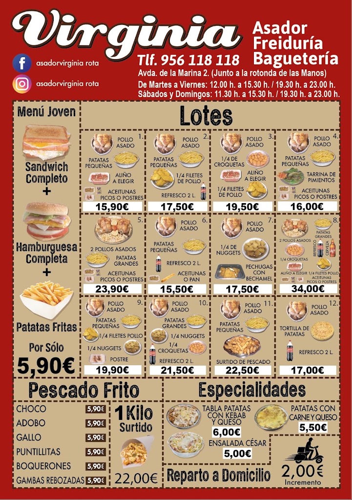 Asador Virginia ROTA — Carta