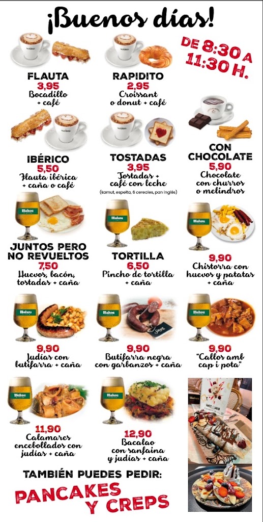 BAR CALAFELL — Carta