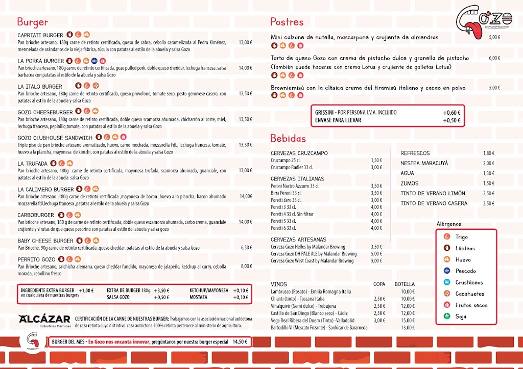 Gozo Slow Food — Carta