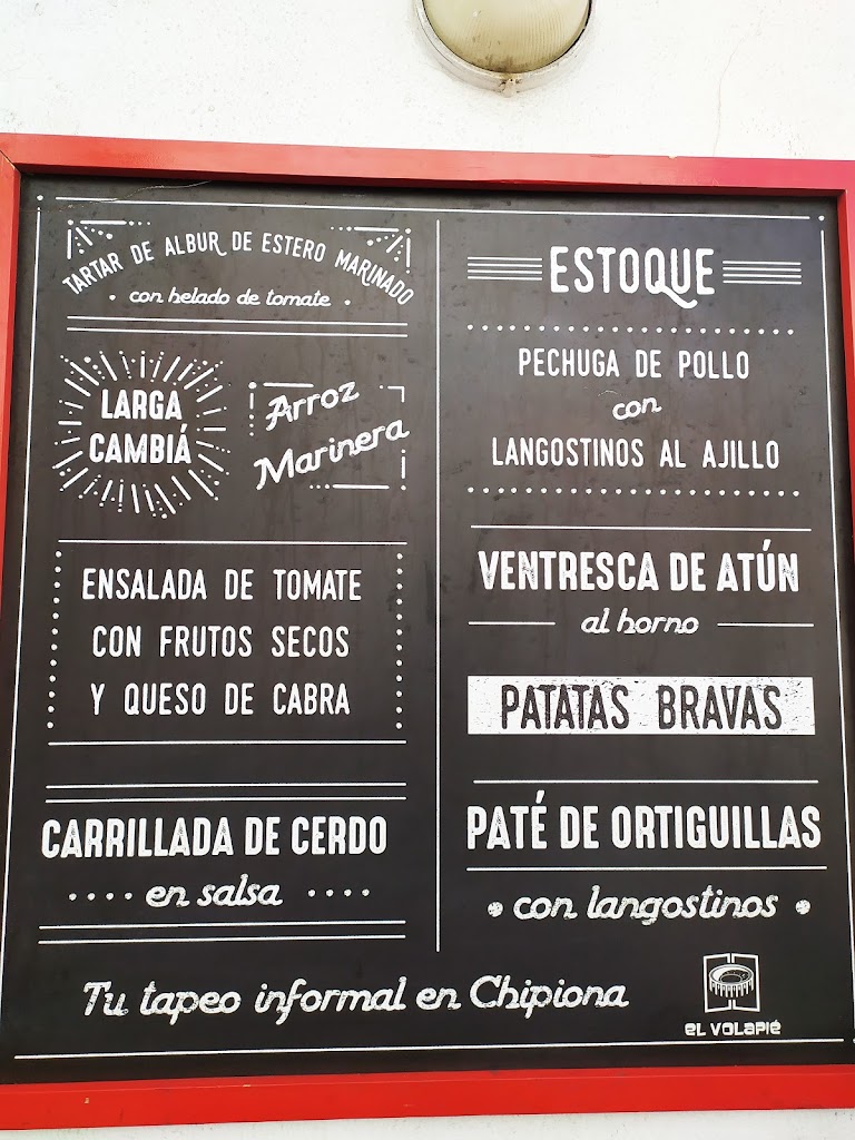 Bar El Volapie — Carta