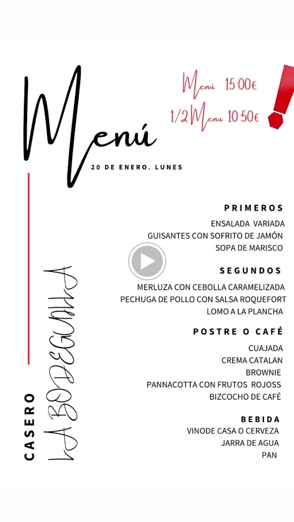 La Bodeguilla. @labodeguilla_restaurante — Carta