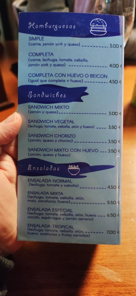 Bar do Pepe — Carta