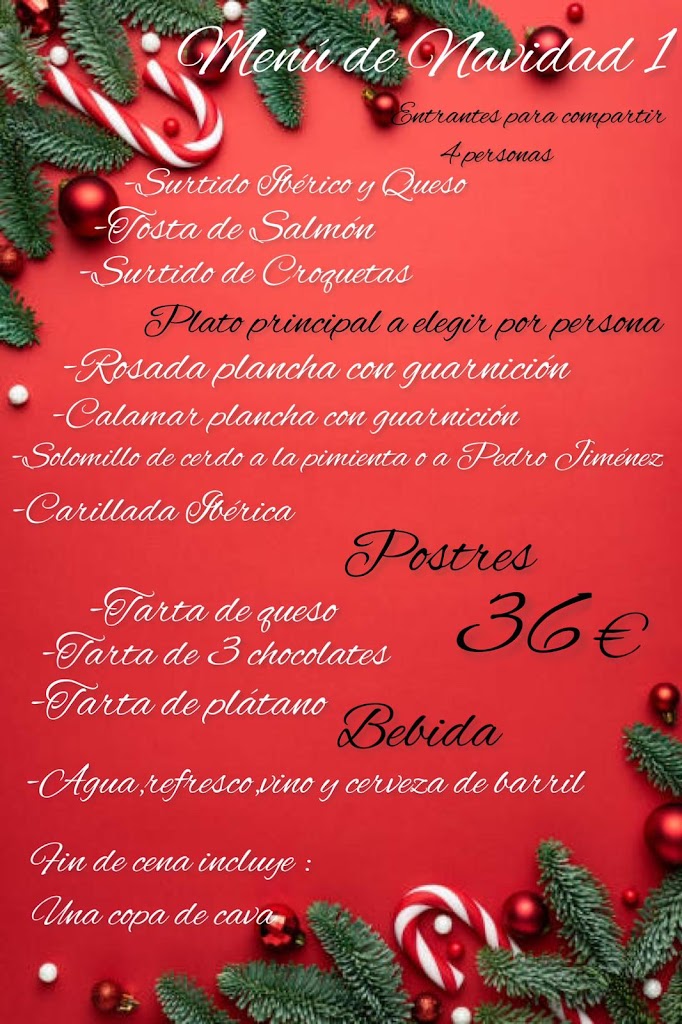Bar Restaurante la Torre — Carta