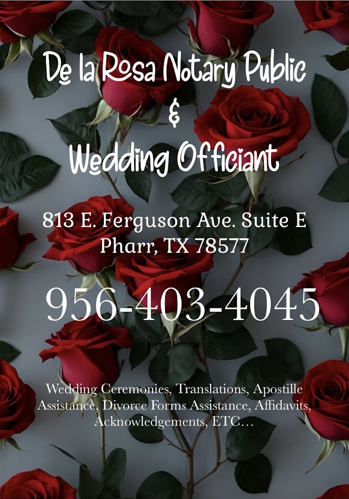 De la Rosa Notary Public and Wedding Officiant