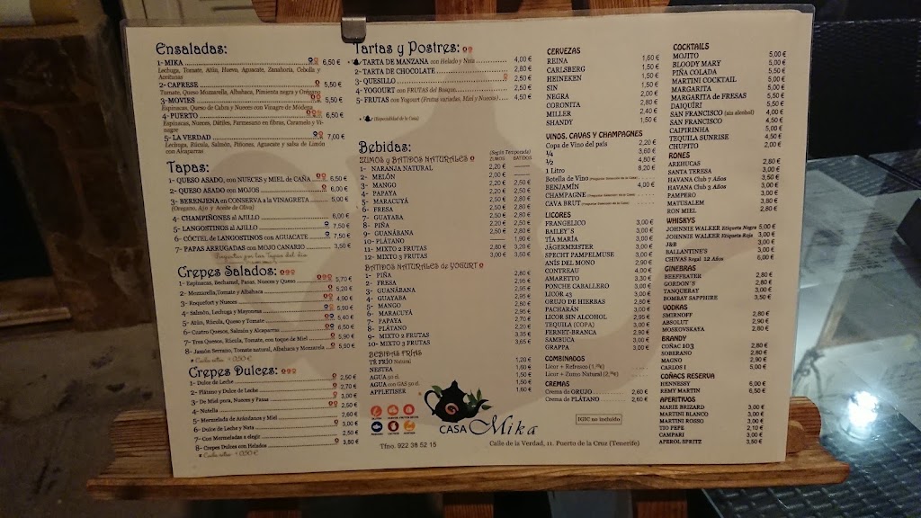 Restaurante Regulo — Carta