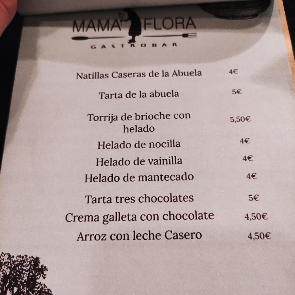 Mama Flora Gastrobar — Carta