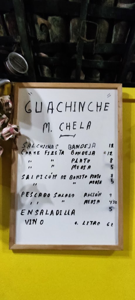 Guachinche M Chela — Carta
