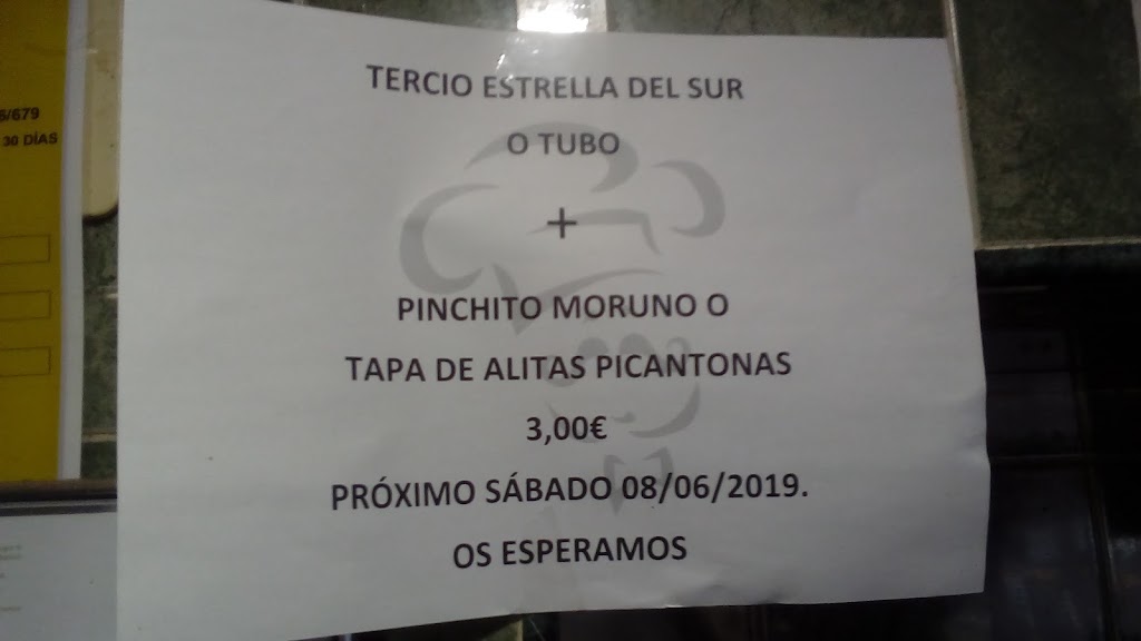 Bar Nuevo Stop — Carta