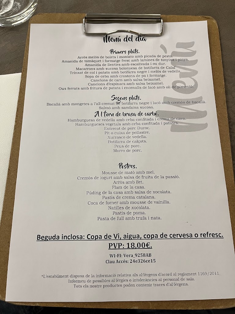Restaurante Exquisit — Carta