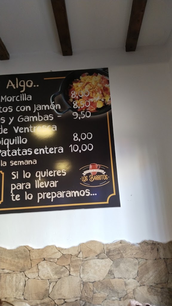 Cafeteria Los Barritos — Carta