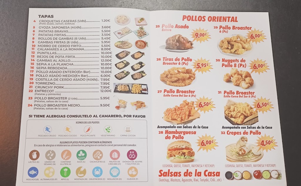 Oriental Bar - Restaurante — Carta