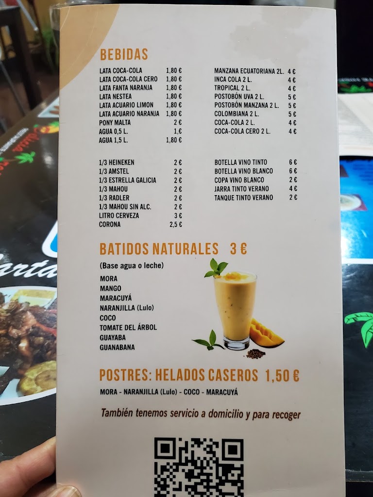 Delicia Tropical — Carta
