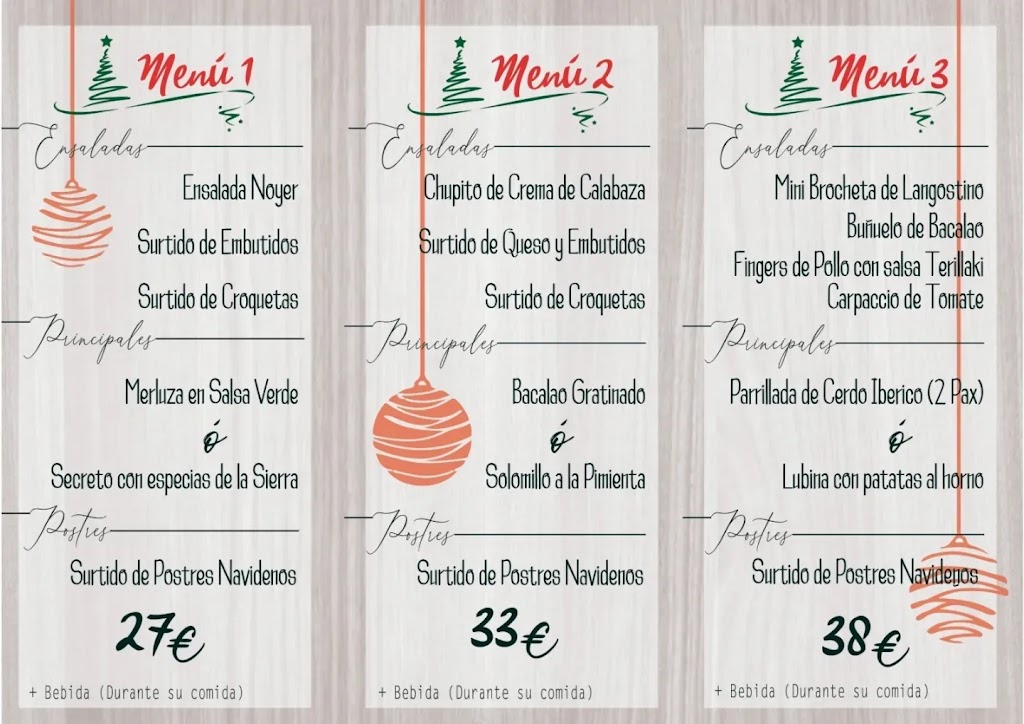 Noyer Gastrobar — Carta