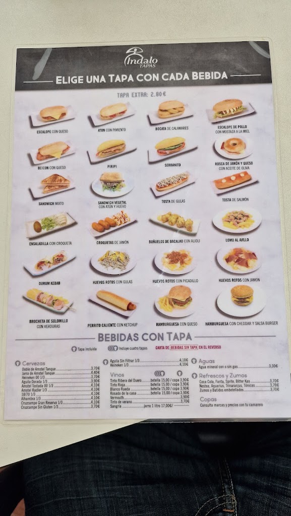 Indalo Tapas Alcala Ensanche — Carta