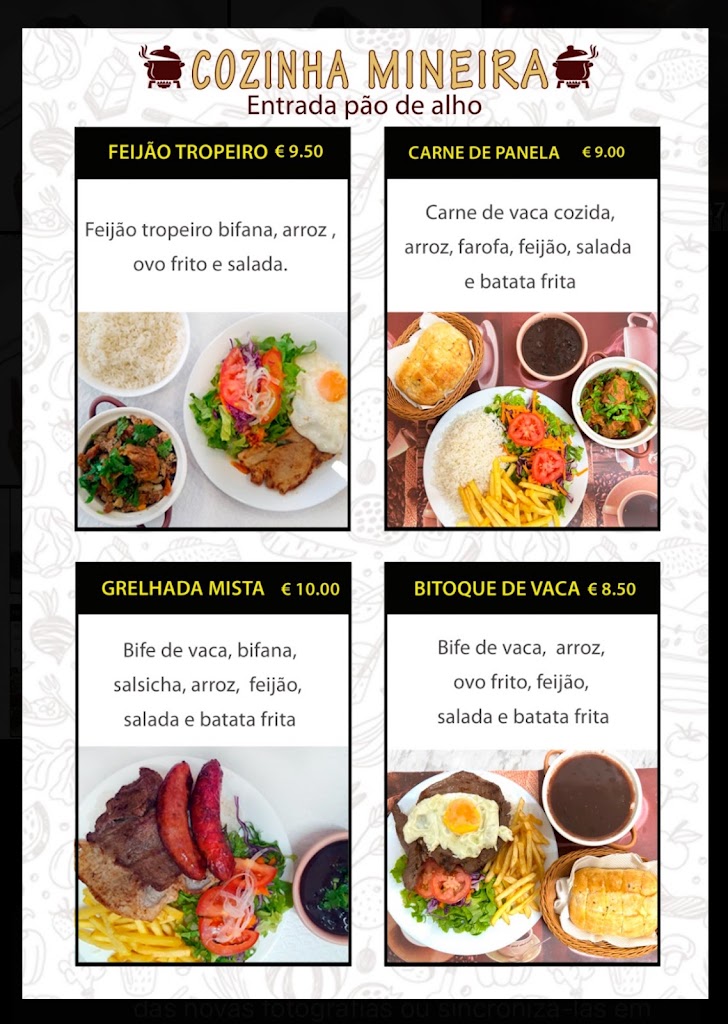 Cozinha Mineira Montijo — Carta