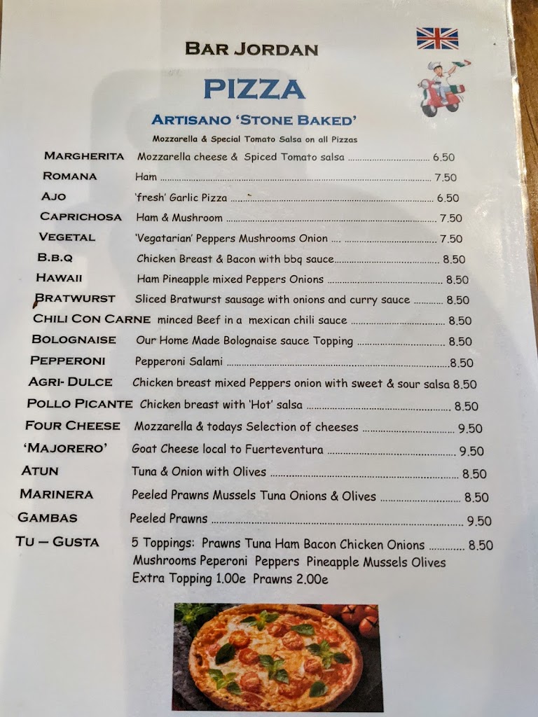 Bar Jordan — Carta