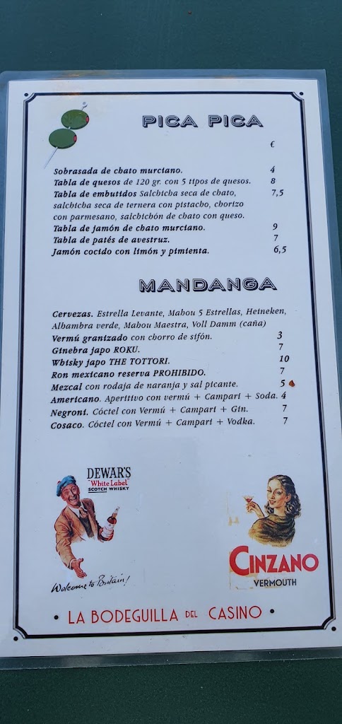 La Bodeguilla Casino — Carta