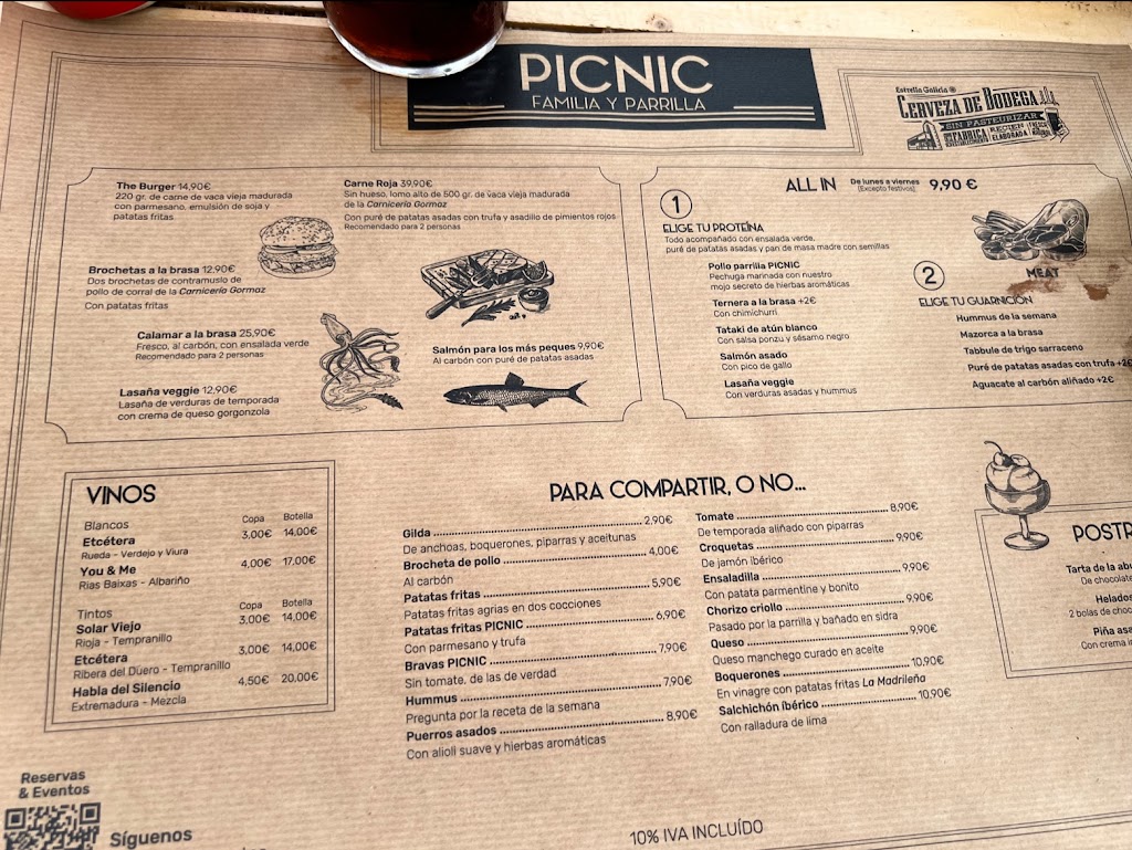 PICNIC Tres Cantos — Carta