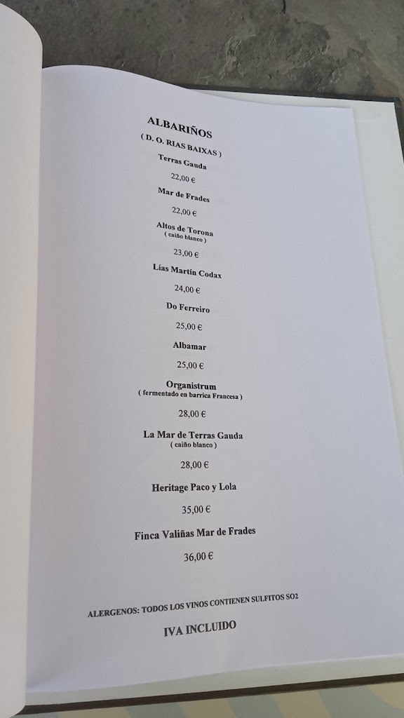 La Indiana — Carta