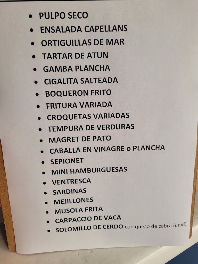 Mavita Restaurante — Carta