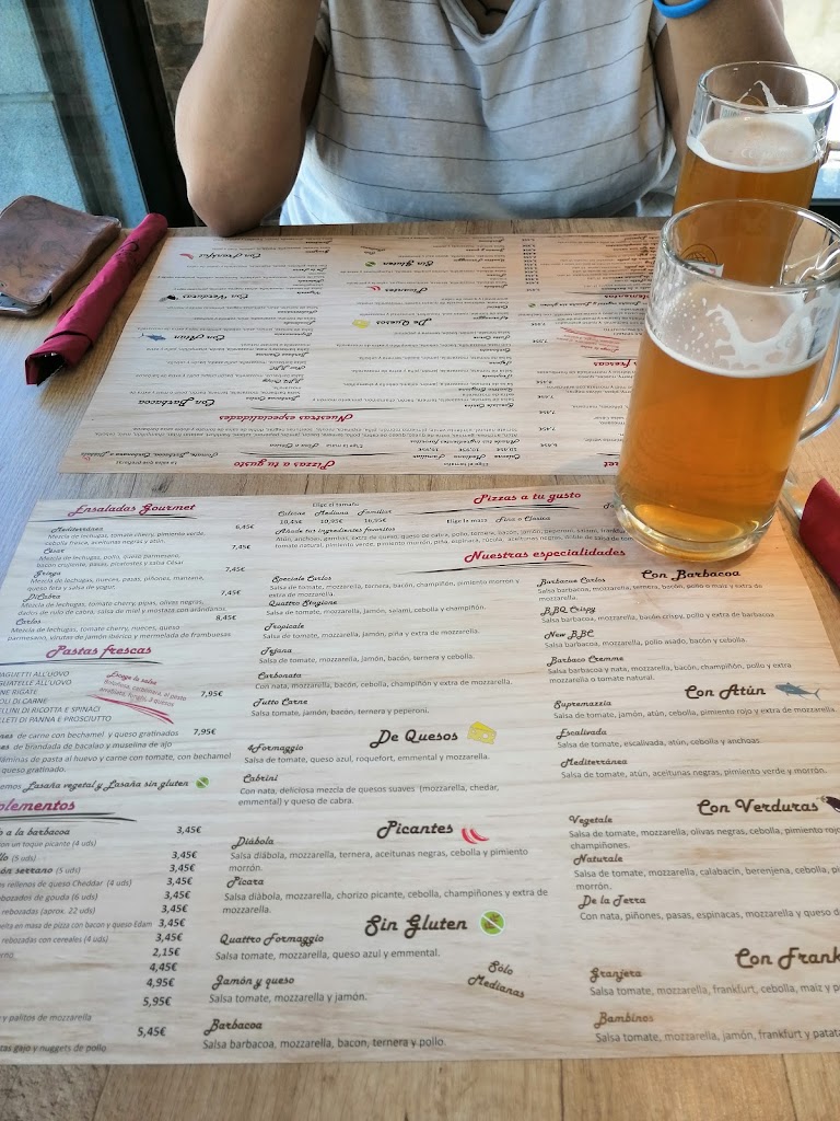 Pizzeria Carlos I Sant Boi — Carta